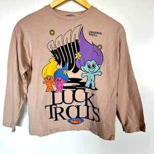 Zara × DreamWorks Good Luck Trolls Kids Long Sleeve Tee | Size 11-12 years